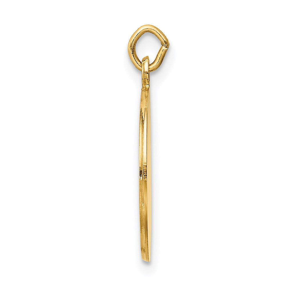 FJC Finejewelers 14 kt Yellow Gold Saint Roch Medal Charm 23 x 15 mm