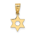 FJC Finejewelers 14 kt Yellow Gold Star of David Charm 17 x 10 mm