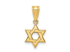 FJC Finejewelers 14 kt Yellow Gold Star of David Charm 17 x 10 mm