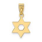 FJC Finejewelers 14 kt Yellow Gold Star of David Charm 18 x 11 mm