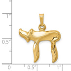 FJC Finejewelers 14 kt Yellow Gold Chai Charm 24 x 20 mm