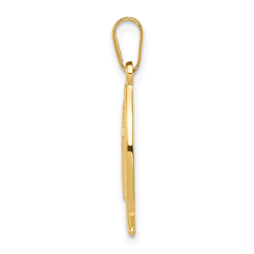 FJC Finejewelers 14 kt Yellow Gold Ichthus Fish Charm 25 x 8 mm