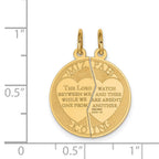 FJC Finejewelers 14 kt Yellow Gold 2-piece Mizpah Charm 26 x 20 mm