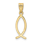 FJC Finejewelers 14 kt Yellow Gold Ichthus Fish Charm 23 x 8 mm