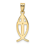 FJC Finejewelers 14 kt Yellow Gold Ichthus Fish Charm 26 x 9 mm