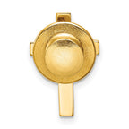 FJC Finejewelers 14 kt Yellow Gold Tie Clip Polished Cross Tie Tac 18 x 12 mm