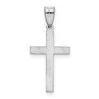 FJC Finejewelers 14 kt White Gold White Floral Cross Charm 25 x 12 mm