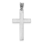 FJC Finejewelers 14 kt White Gold White Floral Cross Charm 29 x 14 mm