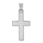 FJC Finejewelers 14 kt White Gold Cross Charm 29 mm x 15 mm