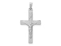 FJC Finejewelers 14 kt White Gold INRI Crucifix Cross Charm 33 mm x 19 mm