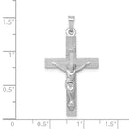 FJC Finejewelers 14 kt White Gold INRI Crucifix Cross Charm 37 mm x 20 mm