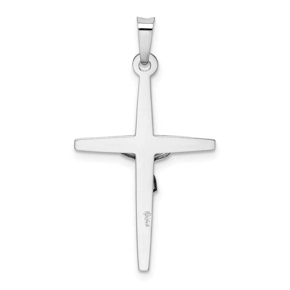 FJC Finejewelers 14 kt White Gold INRI Crucifix Cross Charm 34 mm x 19 mm