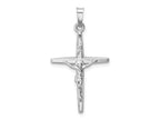 FJC Finejewelers 14 kt White Gold INRI Crucifix Cross Charm 34 mm x 19 mm