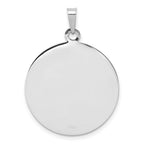 FJC Finejewelers 14 kt White Gold Saint Michael Medal Charm 30 mm x 22 mm