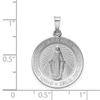 FJC Finejewelers 14 kt White Gold Miraculous Medal 26 mm x 19 mm
