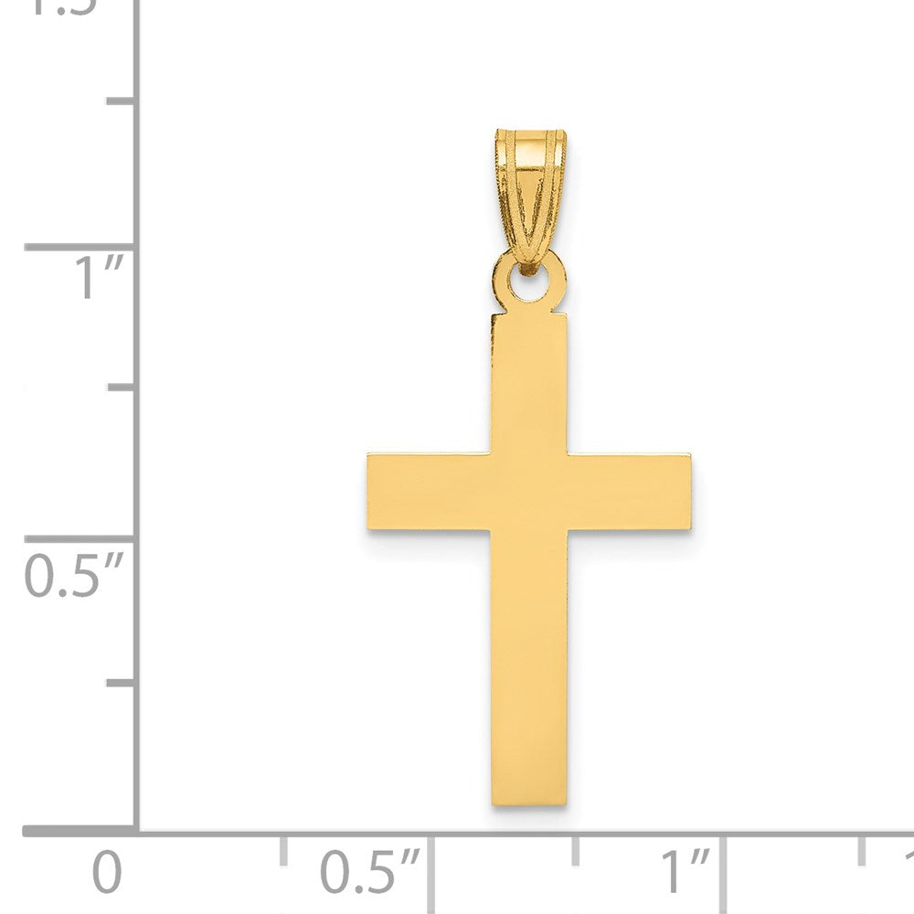 FJC Finejewelers 14 kt Yellow Gold Polished Cross Charm 30 x 15 mm
