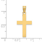 FJC Finejewelers 14 kt Yellow Gold Polished Cross Charm 30 x 15 mm