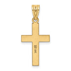 FJC Finejewelers 14 kt Yellow Gold Polished Cross Charm 30 x 15 mm