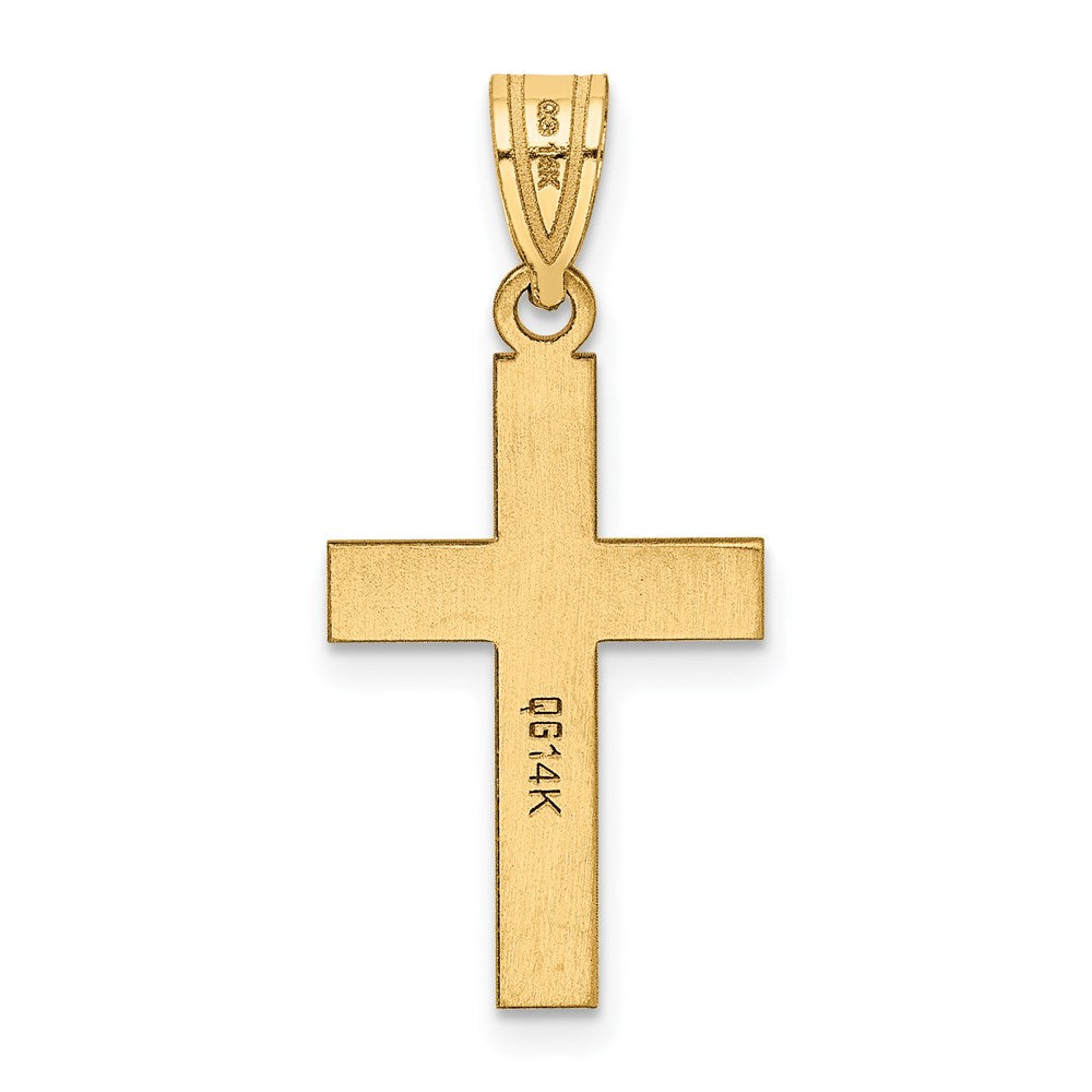 FJC Finejewelers 14 kt Yellow Gold Polished Cross Charm 30 x 15 mm
