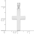 FJC Finejewelers 14 kt White Gold Polished Cross Charm 30 x 15mm
