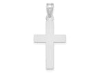FJC Finejewelers 14 kt White Gold Polished Cross Charm 30 x 15mm