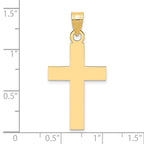 FJC Finejewelers 14 kt Yellow Gold Polished Cross Charm 31 x 14 mm
