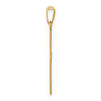 FJC Finejewelers 14 kt Yellow Gold Polished Cross Charm 31 x 14 mm
