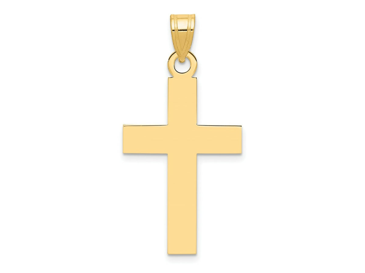 FJC Finejewelers 14 kt Yellow Gold Polished Cross Charm 31 x 14 mm