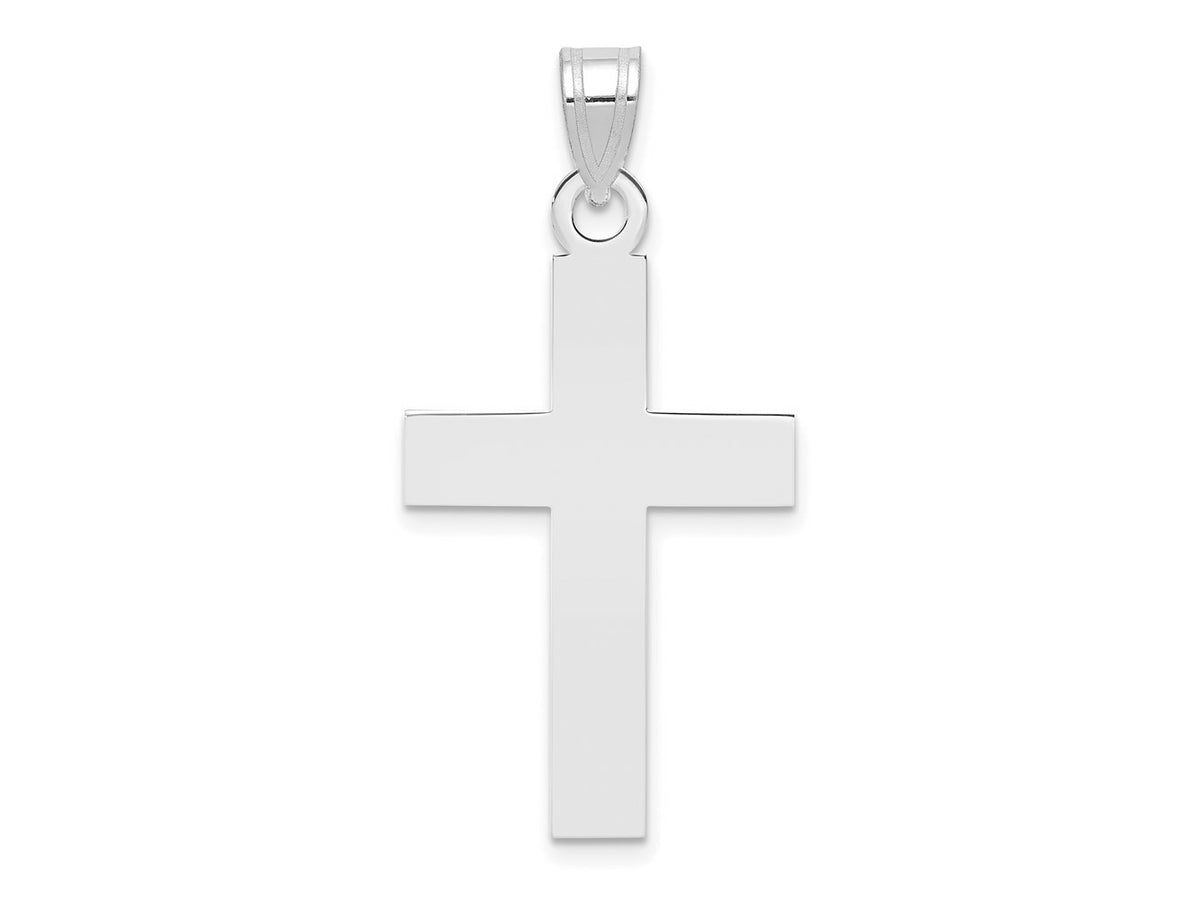 FJC Finejewelers 14 kt White Gold Polished Cross Charm 31 mm x 14 mm