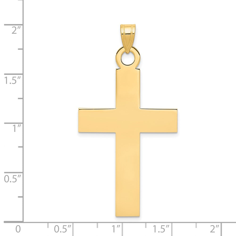 FJC Finejewelers 14 kt Yellow Gold Polished Cross Charm 50 x 25 mm