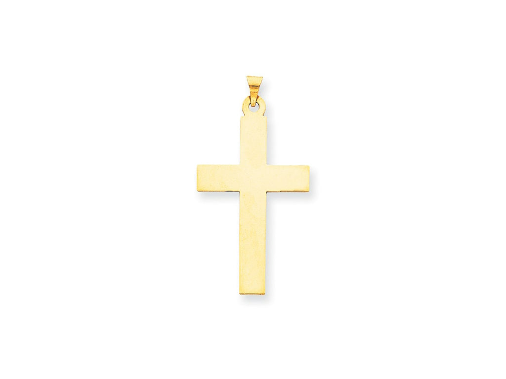 FJC Finejewelers 14 kt Yellow Gold Polished Cross Charm 50 x 25 mm