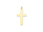 FJC Finejewelers 14 kt Yellow Gold Polished Cross Charm 50 x 25 mm