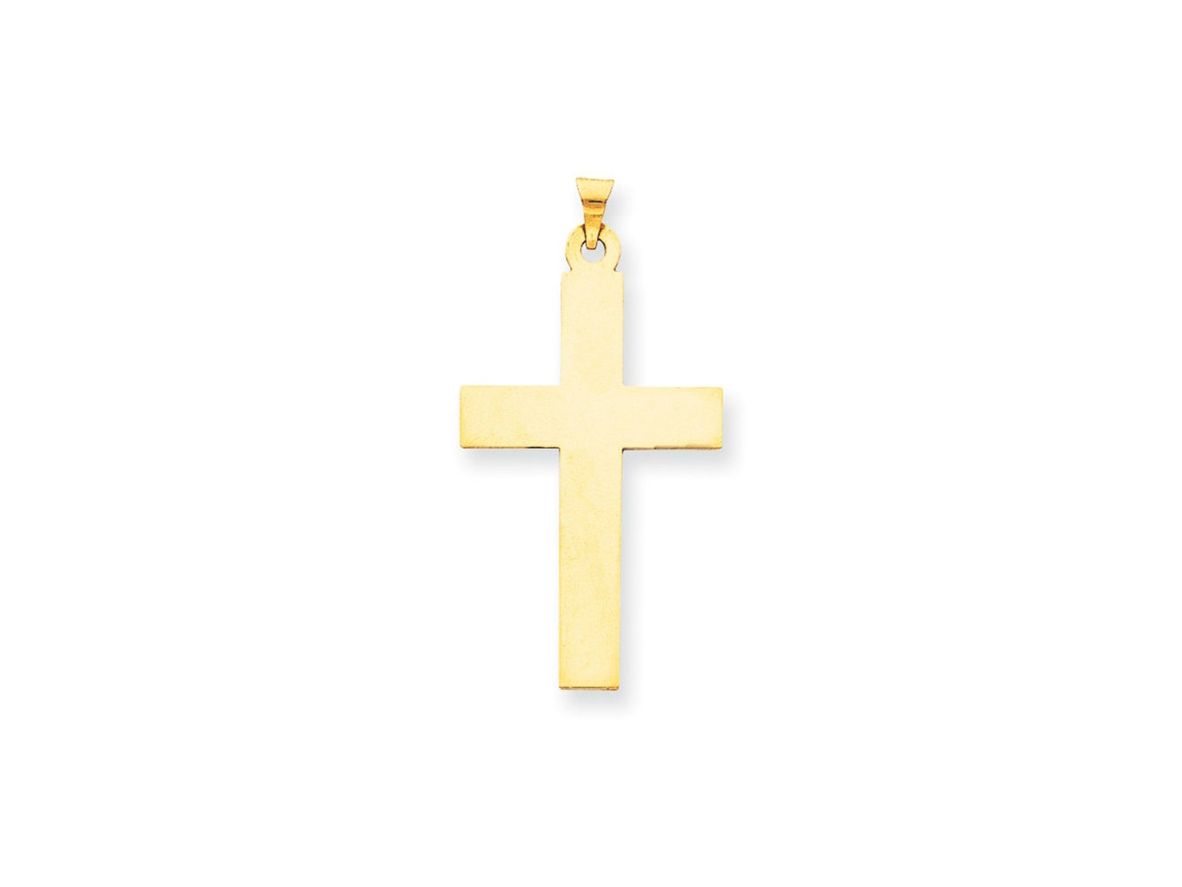 FJC Finejewelers 14 kt Yellow Gold Polished Cross Charm 50 x 25 mm