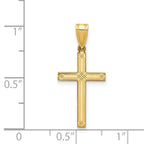 FJC Finejewelers 14 kt Yellow Gold Cross Charm 25 x 12 mm