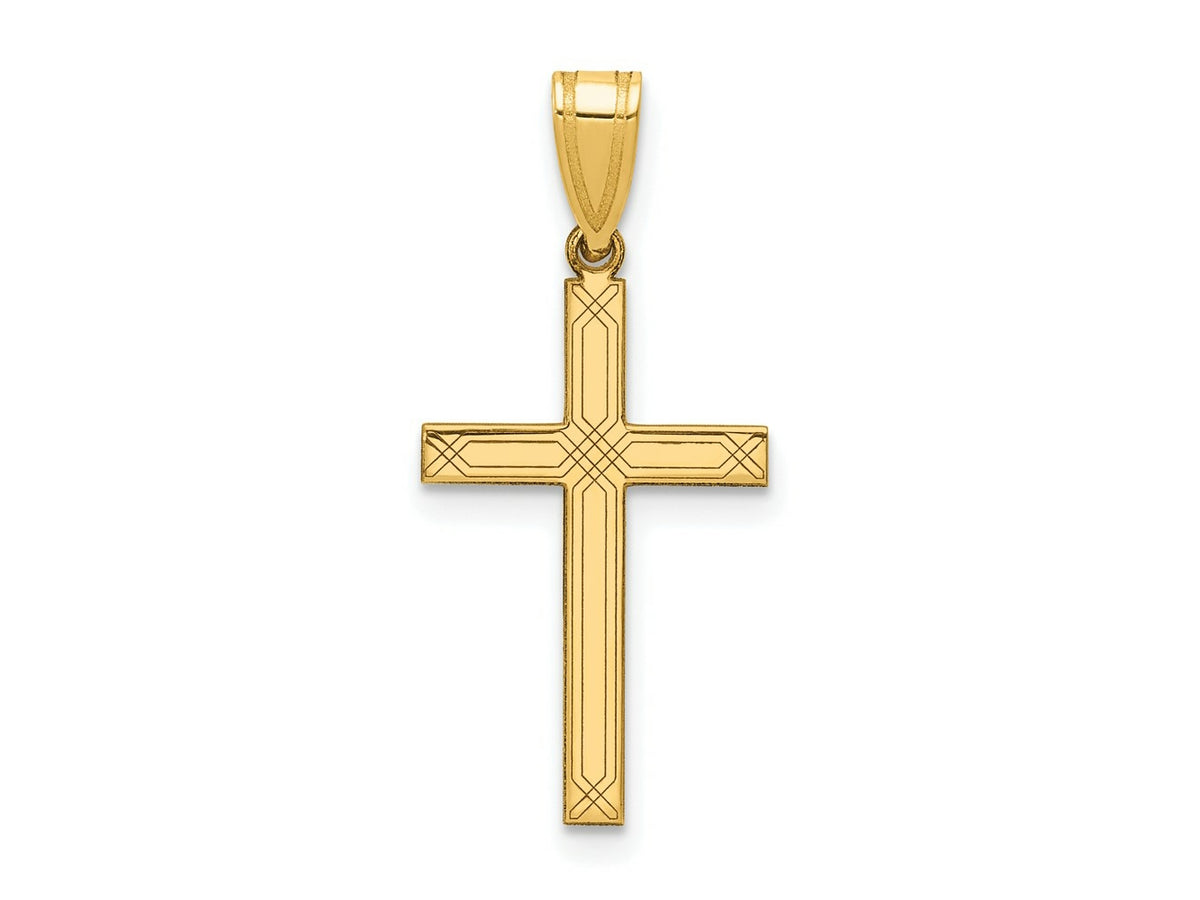 FJC Finejewelers 14 kt Yellow Gold Cross Charm 25 x 12 mm