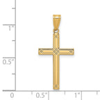 FJC Finejewelers 14 kt Yellow Gold Cross Charm 29 x 15 mm
