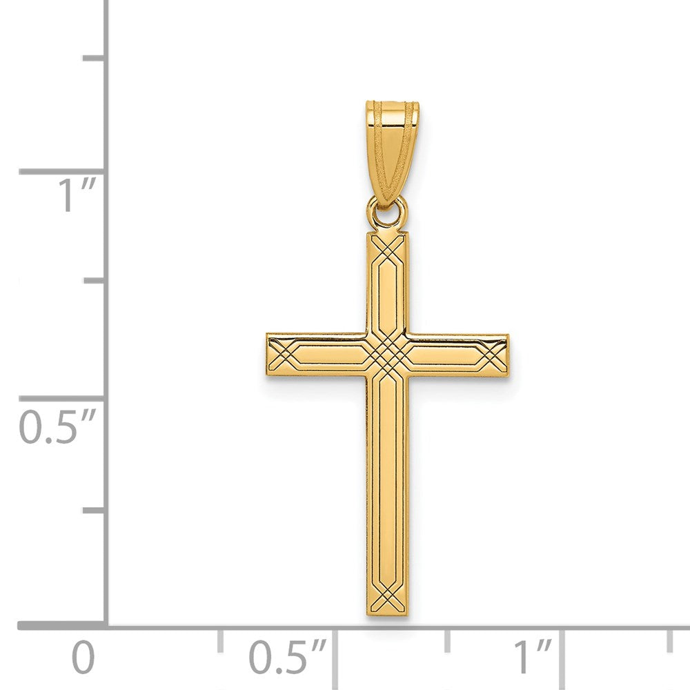 FJC Finejewelers 14 kt Yellow Gold Cross Charm 29 x 15 mm