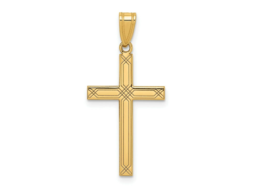 FJC Finejewelers 14 kt Yellow Gold Cross Charm 29 x 15 mm