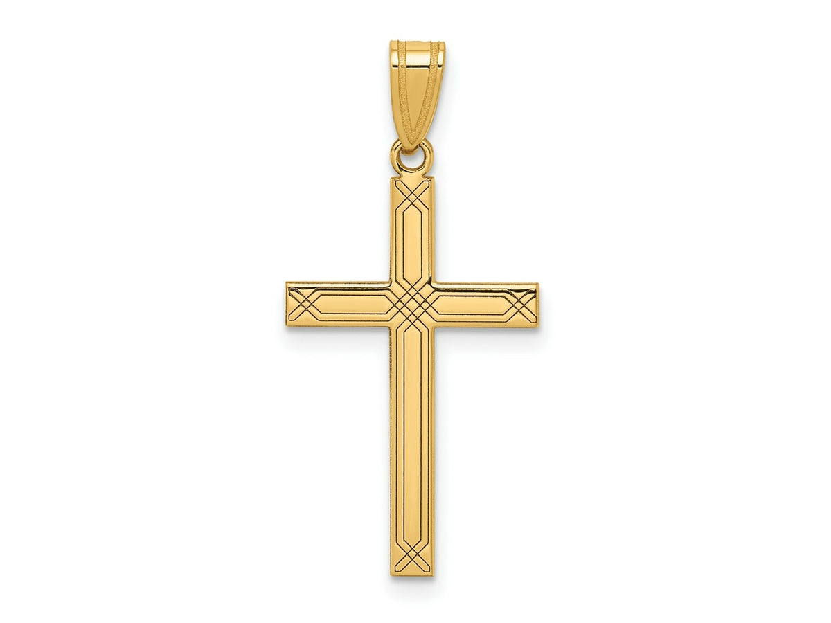 FJC Finejewelers 14 kt Yellow Gold Cross Charm 29 x 15 mm
