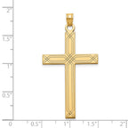 FJC Finejewelers 14 kt Yellow Gold Cross Charm 50 x 26 mm