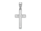 FJC Finejewelers 14 kt White Gold Religious Cross Charm 25 mm x 12 mm