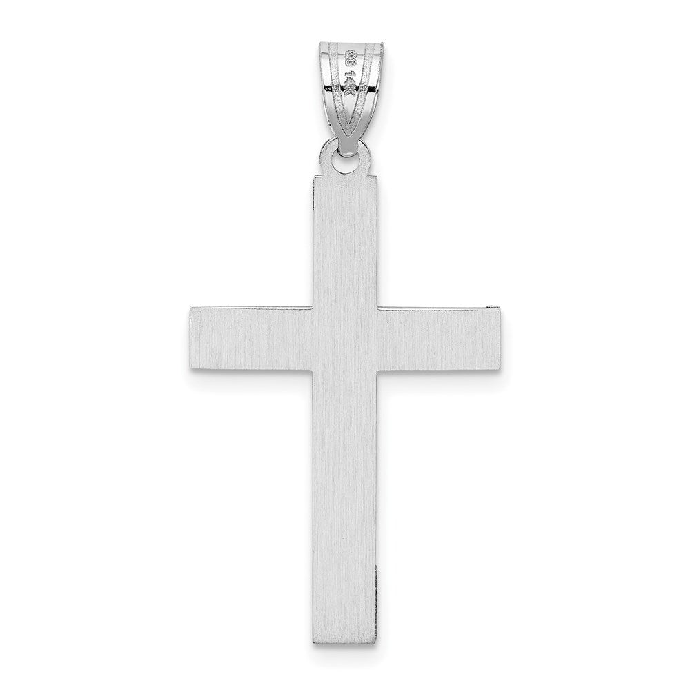 FJC Finejewelers 14 kt White Gold Polished with Rhodium Cross Charm 36 x 18mm