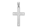 FJC Finejewelers 14 kt White Gold Polished with Rhodium Cross Charm 36 x 18mm