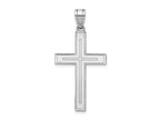 FJC Finejewelers 14 kt White Gold Polished with Rhodium Cross Charm 36 x 18mm
