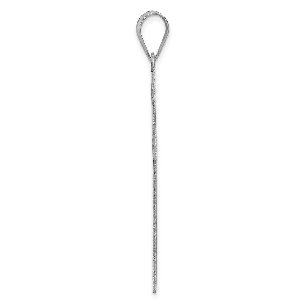 FJC Finejewelers 14 kt White Gold Cross Charm 50 mm x 26 mm