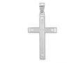 FJC Finejewelers 14 kt White Gold Cross Charm 50 mm x 26 mm
