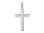 FJC Finejewelers 14 kt White Gold Cross Charm 50 mm x 26 mm
