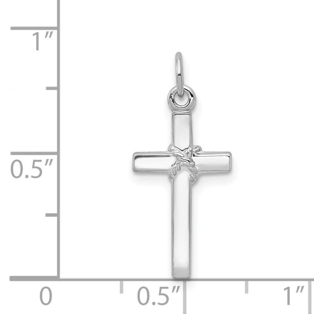FJC Finejewelers 14 kt White Gold Cross Charm 22 mm x 10 mm