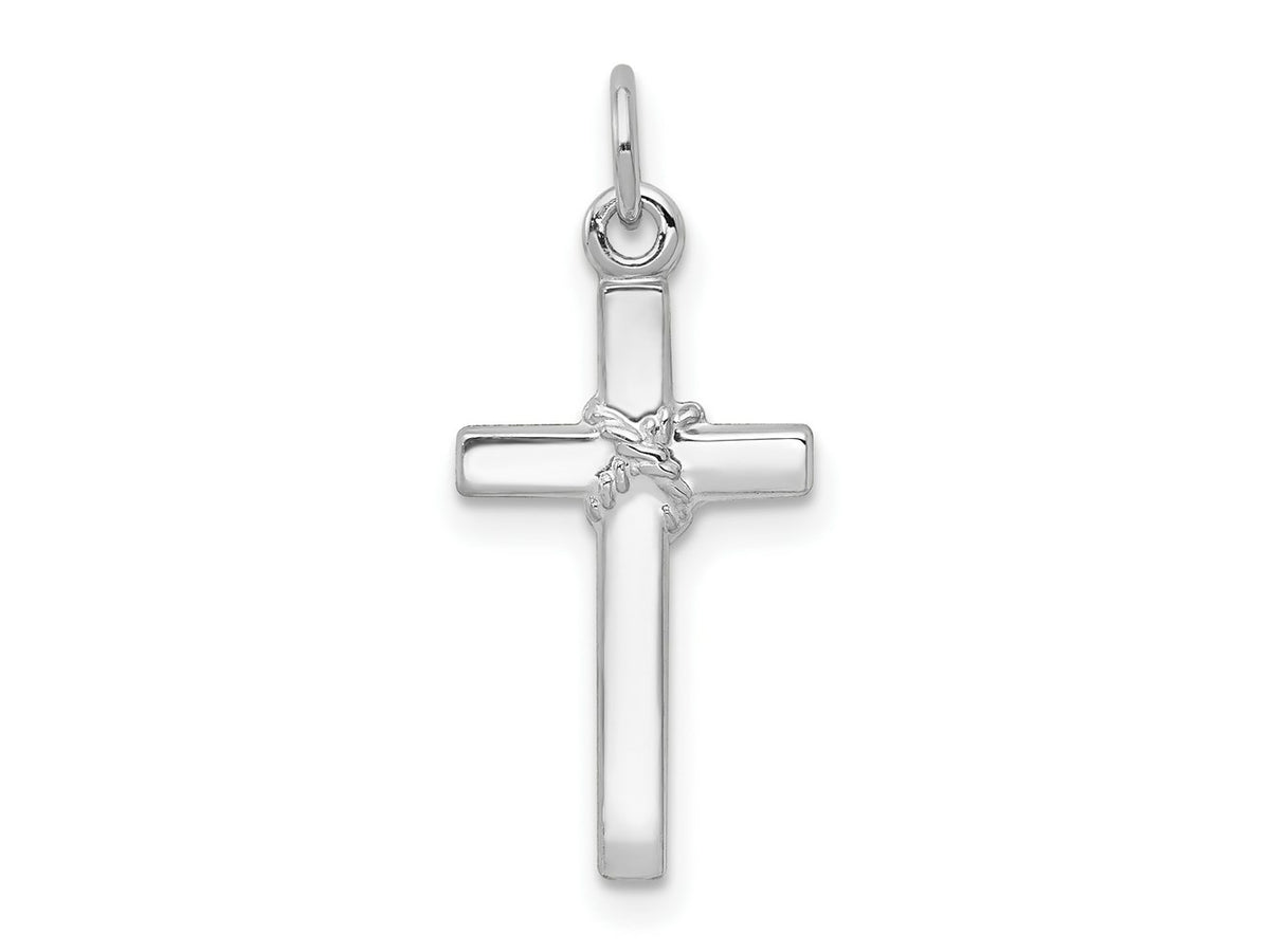 FJC Finejewelers 14 kt White Gold Cross Charm 22 mm x 10 mm