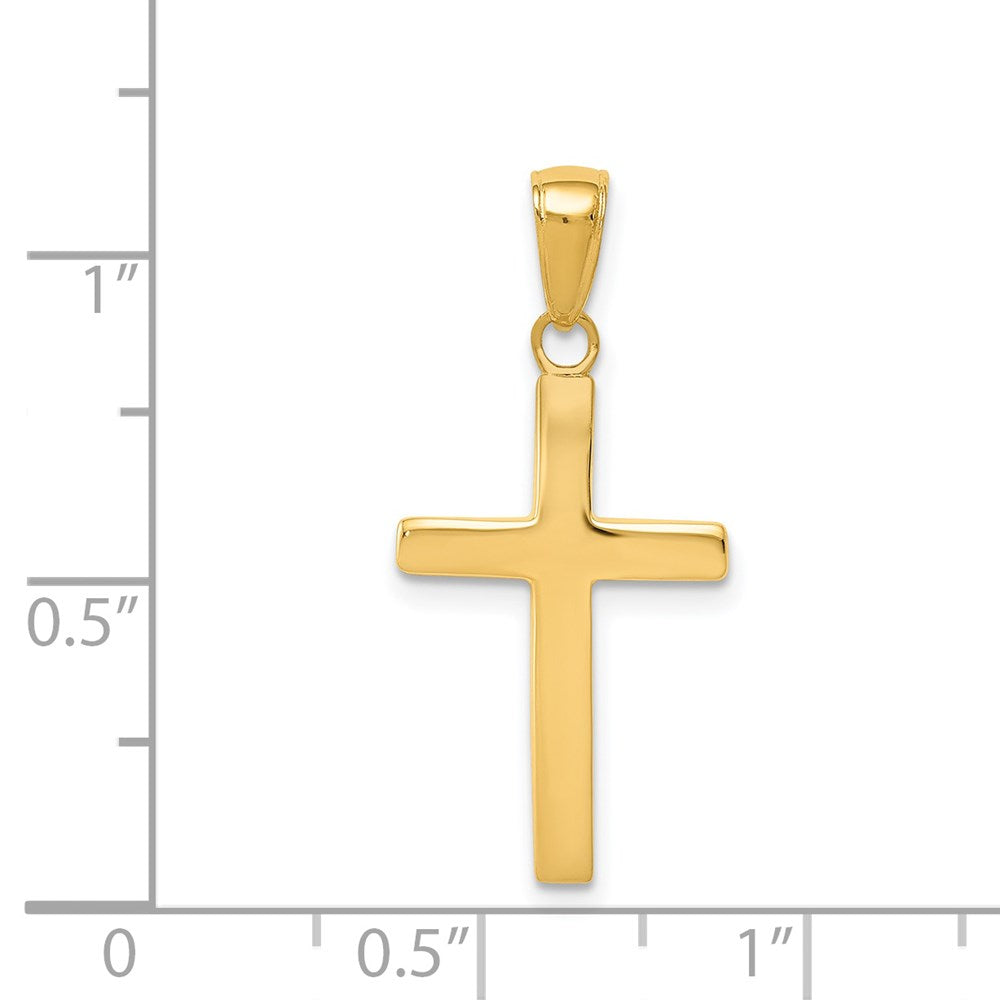 FJC Finejewelers 14 kt Yellow Gold Polished Cross Charm 25 x 14 mm